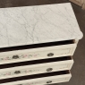 French Louis XVI Painted Commode with Carrara Marble