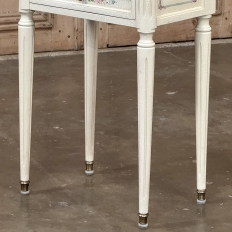 French Louis XVI Painted Commode with Carrara Marble