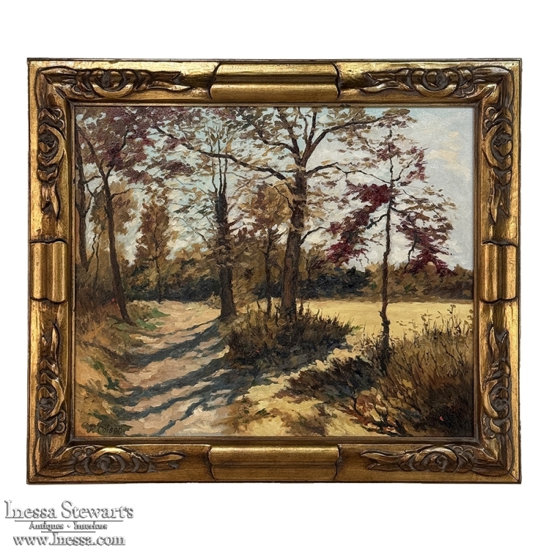 Framed Oil Painting on Canvas by P. Colson