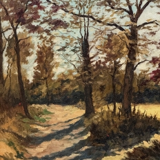 Framed Oil Painting on Canvas by P. Colson