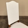 Set of 6 Antique French 'Os de Mouton' Upholstered Dining Chairs