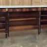 Mid Century French Louis XVI Neoclassical Flame Mahogany Buffet ~ Credenza with Carrara Marble