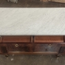 Mid Century French Louis XVI Neoclassical Flame Mahogany Buffet ~ Credenza with Carrara Marble
