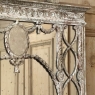 Antique Italian Neoclassical Carved Wood Mirror with Distressed Painted Finish