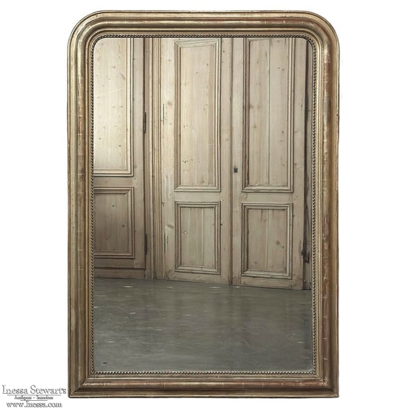 19th Century French Louis Philippe Period Giltwood Mirror