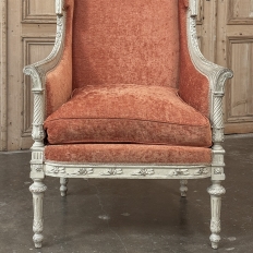 Pair 19th Century French Louis XVI Painted Bergeres ~ Armchairs