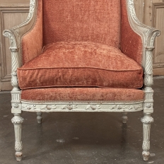 Pair 19th Century French Louis XVI Painted Bergeres ~ Armchairs