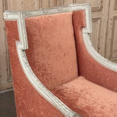 Pair 19th Century French Louis XVI Painted Bergeres ~ Armchairs