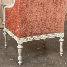 Pair 19th Century French Louis XVI Painted Bergeres ~ Armchairs