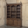 19th Century Grand French Gothic Open Bookcase ~ Bibliotheque