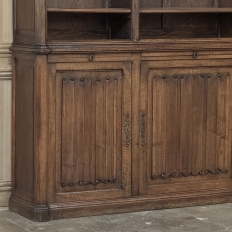 19th Century Grand French Gothic Open Bookcase ~ Bibliotheque