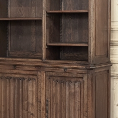 19th Century Grand French Gothic Open Bookcase ~ Bibliotheque