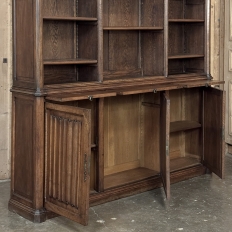19th Century Grand French Gothic Open Bookcase ~ Bibliotheque