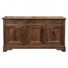 19th Century French Louis Philippe Period Walnut Buffet ~ Enfilade ~ Credenza