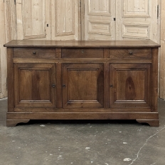 19th Century French Louis Philippe Period Walnut Buffet ~ Enfilade ~ Credenza