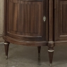 Grand French Louis XVI Mahogany Round-Sided Buffet with Carrara Marble