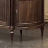 Grand French Louis XVI Mahogany Round-Sided Buffet with Carrara Marble