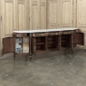 Grand French Louis XVI Mahogany Round-Sided Buffet with Carrara Marble