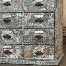 Antique Apothecary Cabinet ~ Credenza in Distressed Painted Pine