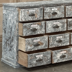 Antique Apothecary Cabinet ~ Credenza in Distressed Painted Pine