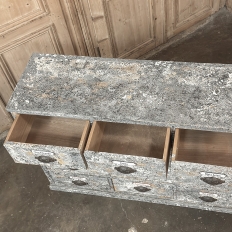Antique Apothecary Cabinet ~ Credenza in Distressed Painted Pine