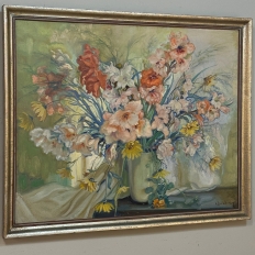 Antique Framed Oil Painting on Canvas by Euphrasia Loutchinsky (1887-1974)