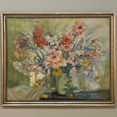 Antique Framed Oil Painting on Canvas by Euphrasia Loutchinsky (1887-1974)