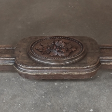 19th Century French Renaissance Sculptural Leather Top Writing Table ~ Desk