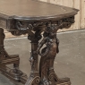 19th Century French Renaissance Sculptural Leather Top Writing Table ~ Desk