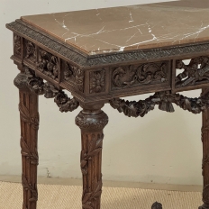 18th Century French Louis XVI Period Marble Top End Table