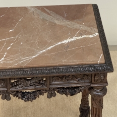 18th Century French Louis XVI Period Marble Top End Table