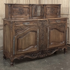 19th Century Country French Walnut Buffet a Glissant