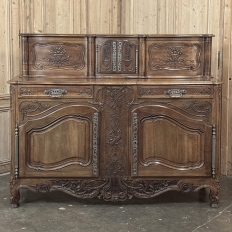 19th Century Country French Walnut Buffet a Glissant