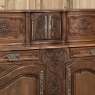 19th Century Country French Walnut Buffet a Glissant