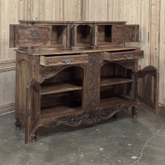 19th Century Country French Walnut Buffet a Glissant