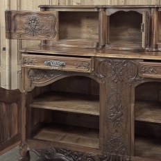 19th Century Country French Walnut Buffet a Glissant
