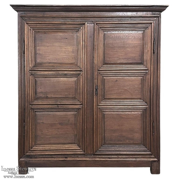 18th Century Rustic Country French Oak Armoire