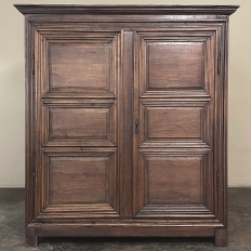 18th Century Rustic Country French Oak Armoire
