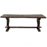 Antique Rustic Italian Style Trestle Farm Table