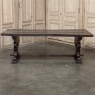 Antique Rustic Italian Style Trestle Farm Table