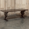 Antique Rustic Italian Style Trestle Farm Table