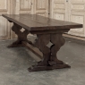 Antique Rustic Italian Style Trestle Farm Table