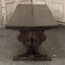 Antique Rustic Italian Style Trestle Farm Table