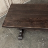 Antique Rustic Italian Style Trestle Farm Table