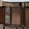 Grand French Louis XVI Mahogany Round-Sided Buffet with Carrara Marble