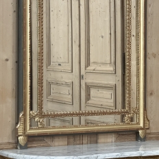 19th Century French Louis XVI Neoclassical Giltwood Mantel Mirror