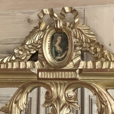 19th Century French Louis XVI Neoclassical Giltwood Mantel Mirror