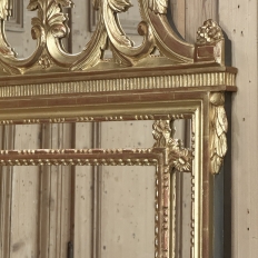 19th Century French Louis XVI Neoclassical Giltwood Mantel Mirror
