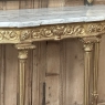 19th Century French Louis XVI Giltwood Carrara Marble Top Demilune Console