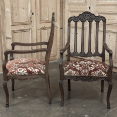 Set of 10 Antique Liegoise Dining Chairs includes 2 Armchairs
